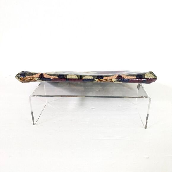 Fossil Key-Per Zipper Tablet iPad Makeup Case 8.5” X 10” Coated Canvas Floral - Picture 10 of 12